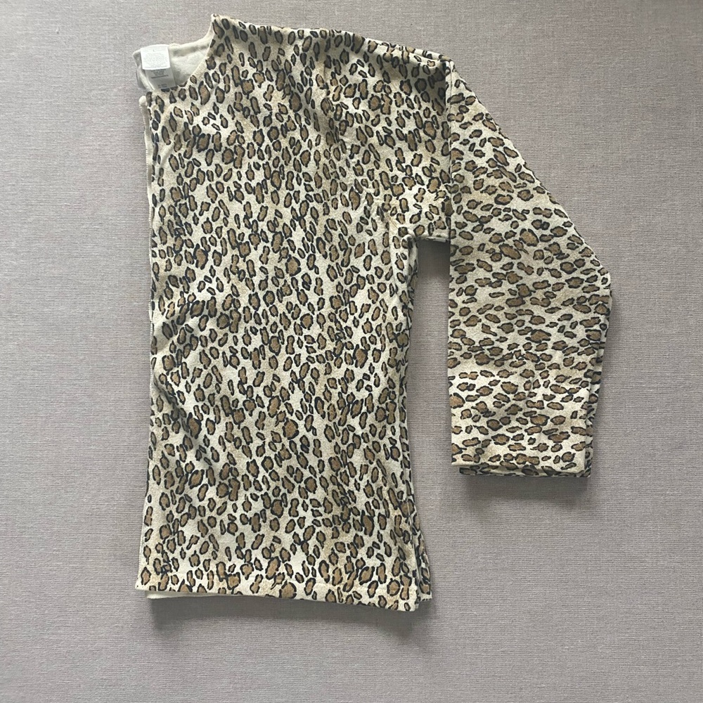Liz Claiborne vintage leopard print sweater cardigan.